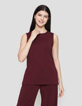 Suko Sleevele With Side Slit Kaos Wanita