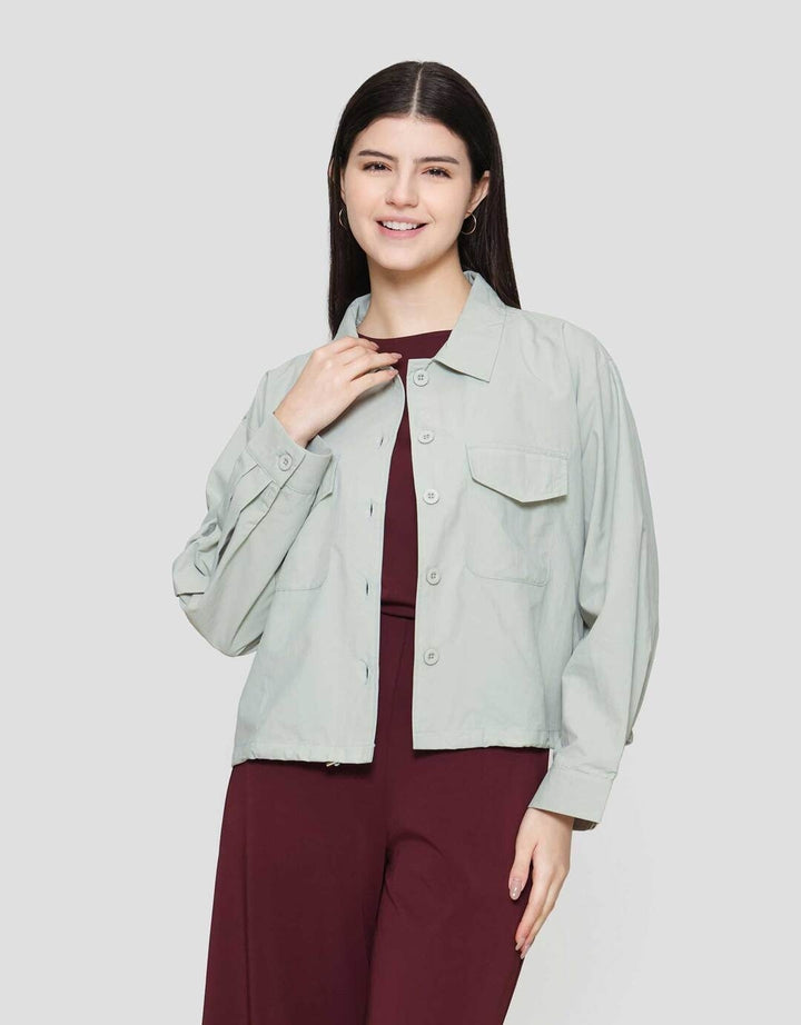 Suko Nilon Rayon Acrylic Kemeja Oversized Wanita