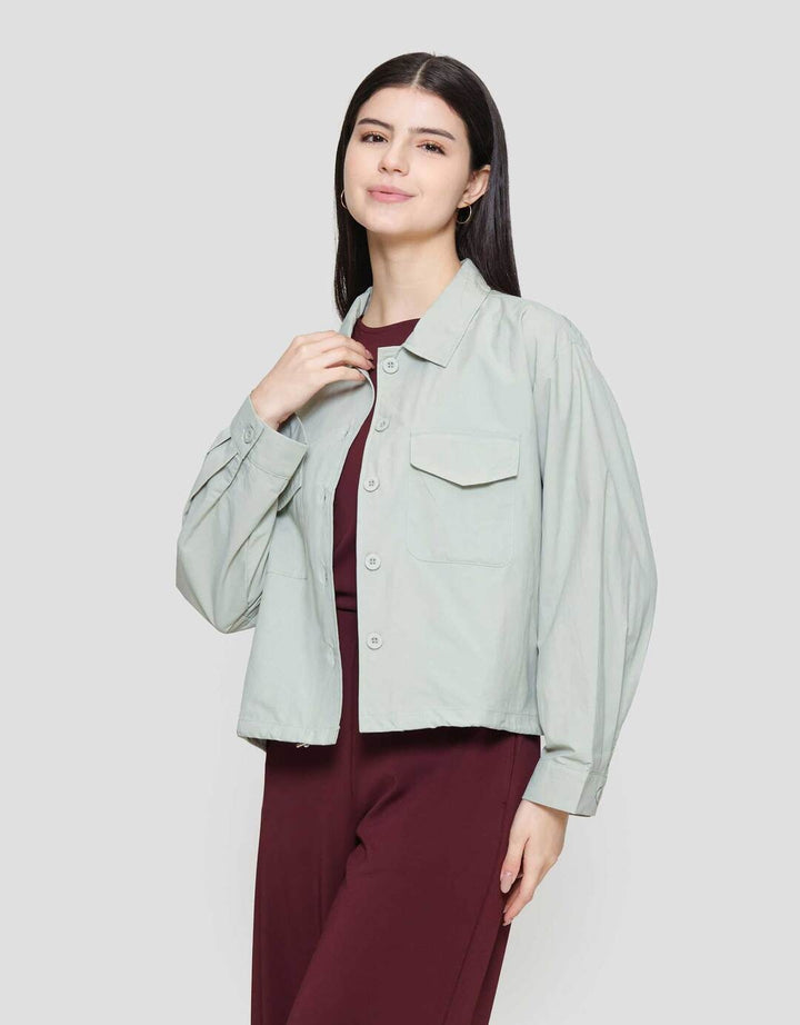 Suko Nilon Rayon Acrylic Kemeja Oversized Wanita