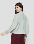 Suko Nilon Rayon Acrylic Kemeja Oversized Wanita