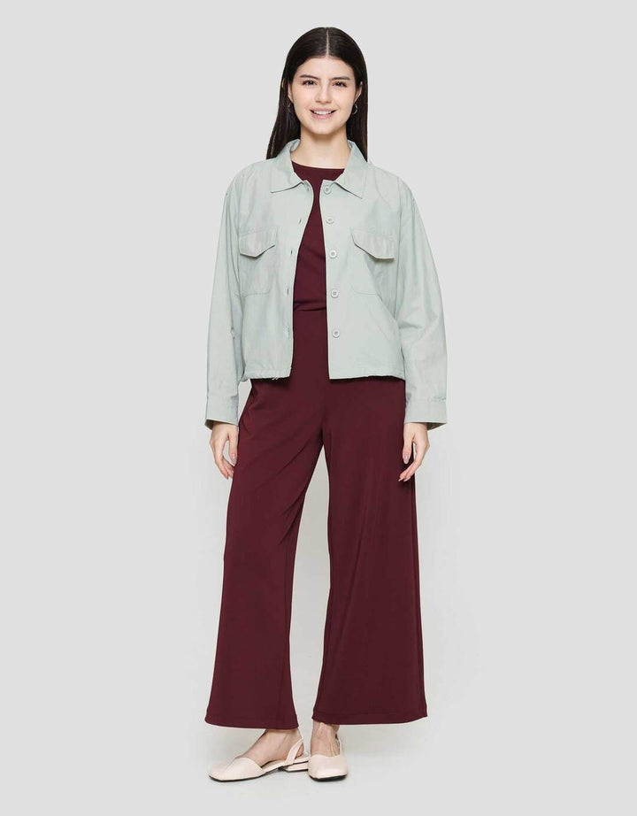 Suko Nilon Rayon Acrylic Kemeja Oversized Wanita