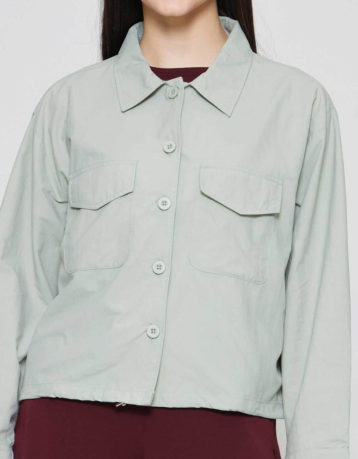 Suko Nilon Rayon Acrylic Kemeja Oversized Wanita