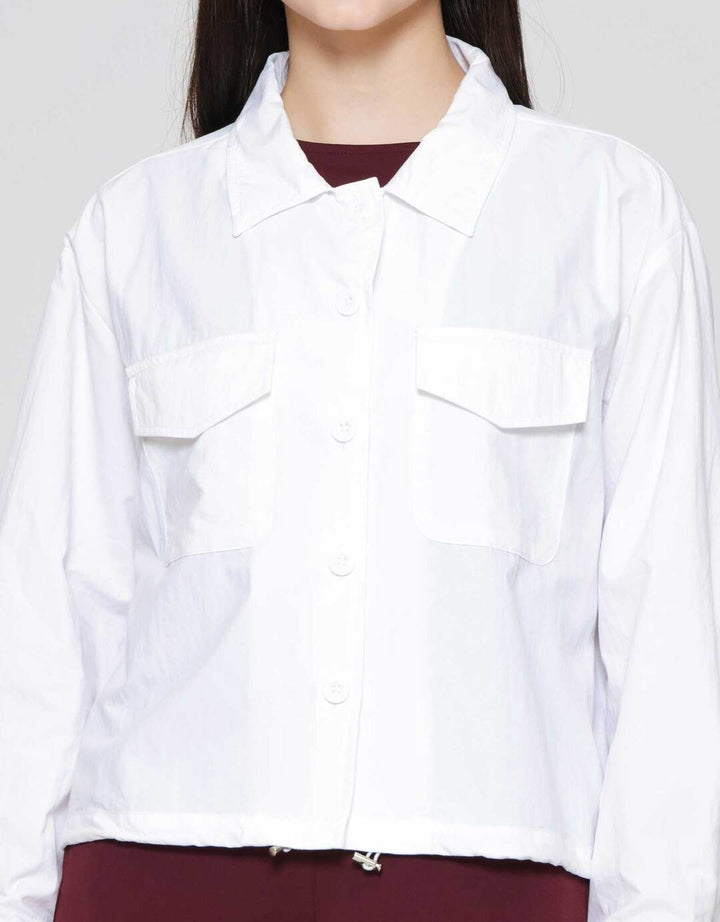 Suko Nilon Rayon Acrylic Kemeja Oversized Wanita