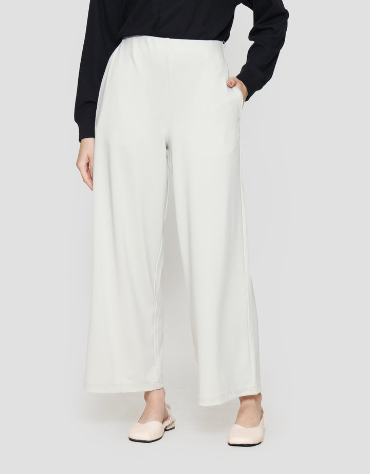 Suko Relax Knit Wide Leg Celana Panjang Wanita