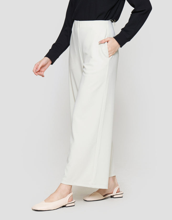 Suko Relax Knit Wide Leg Celana Panjang Wanita