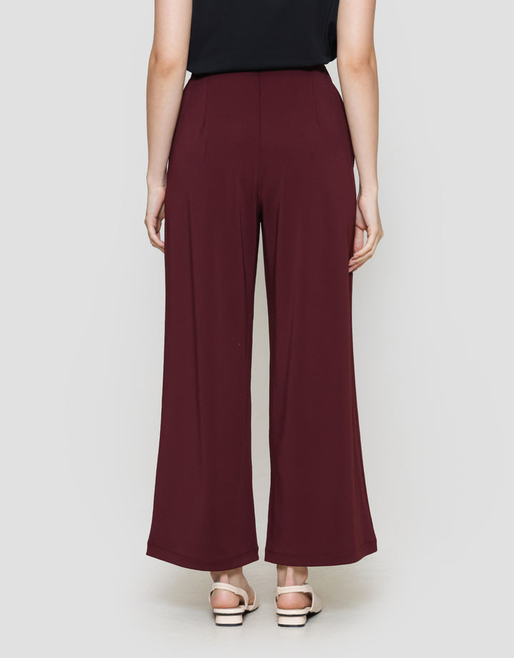 Suko Relax Knit Wide Leg Celana Panjang Wanita
