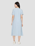 Suko Knit Dress Plain Gaun Jersey Wanita