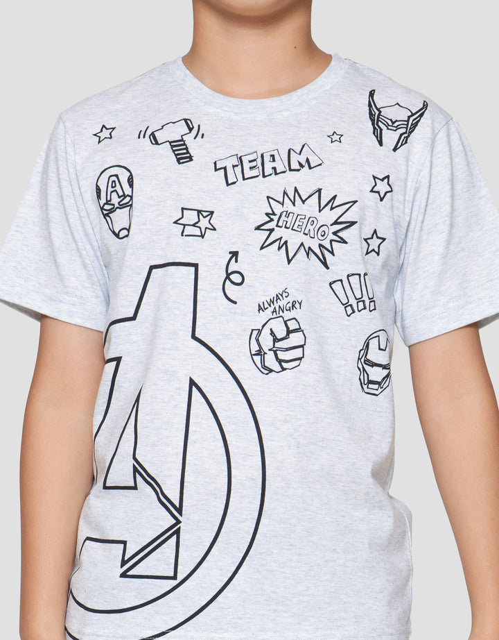 Marvel Avenger Logo Color A Kaos Anak Laki-laki