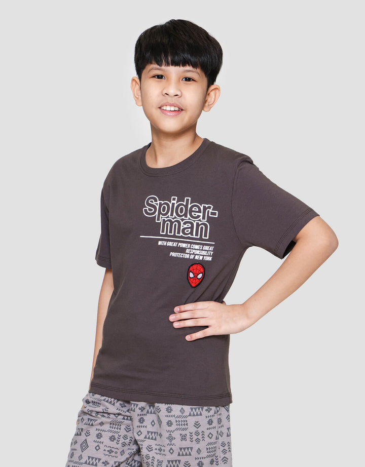 Marvel Spd Tulisan Logo Kaos Anak Laki-laki