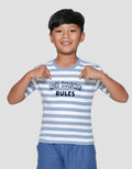 Little M No More Rules Print Kaos Oversize Anak Laki-laki