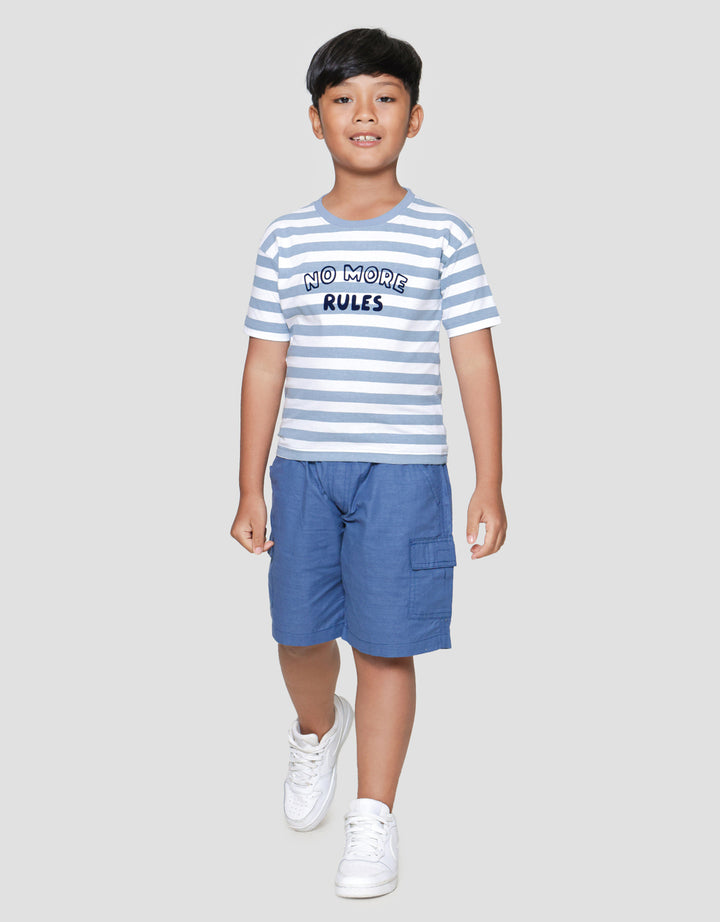 Little M No More Rules Print Kaos Oversize Anak Laki-laki