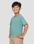 Little M Ov Basic Kantong Print Kaos Lengan Pendek Anak Laki-laki