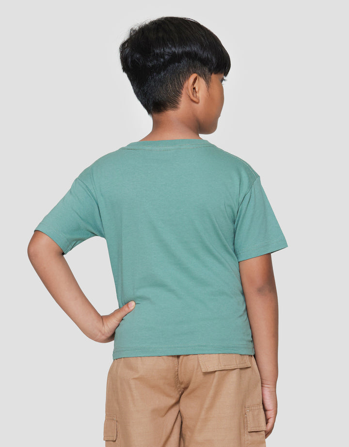 Little M Ov Basic Kantong Print Kaos Lengan Pendek Anak Laki-laki