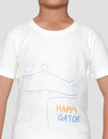 Little M Happy Gator Print Kaos Lengan Pendek Anak Laki-laki