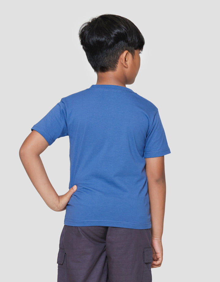 Little M Snap Snap Print Kaos Lengan Pendek Anak Laki-laki