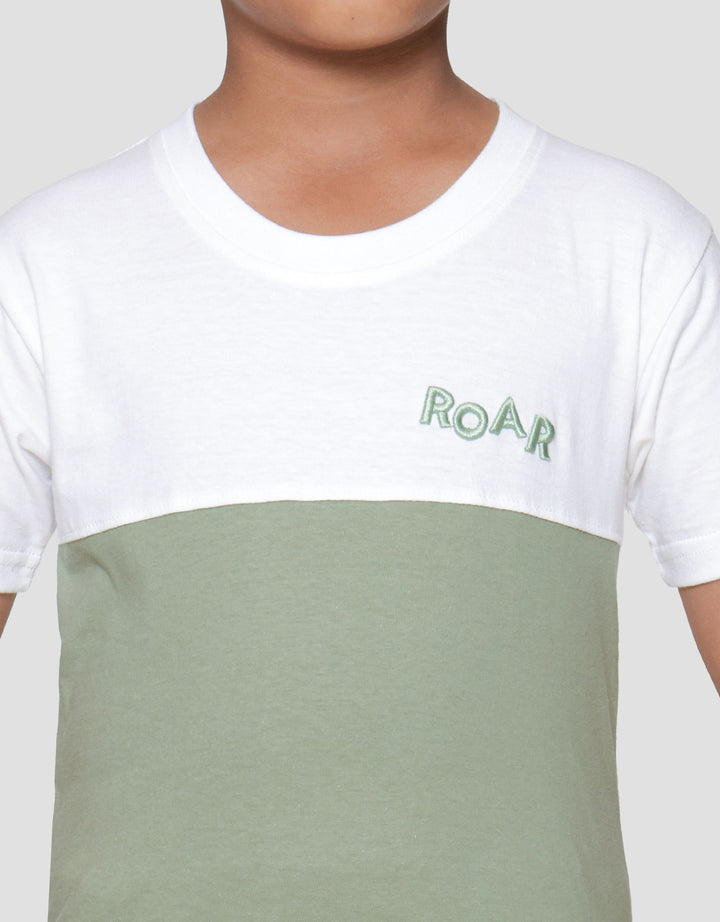 Little M Komb Roar Print Kaos Lengan Pendek Anak Laki-laki