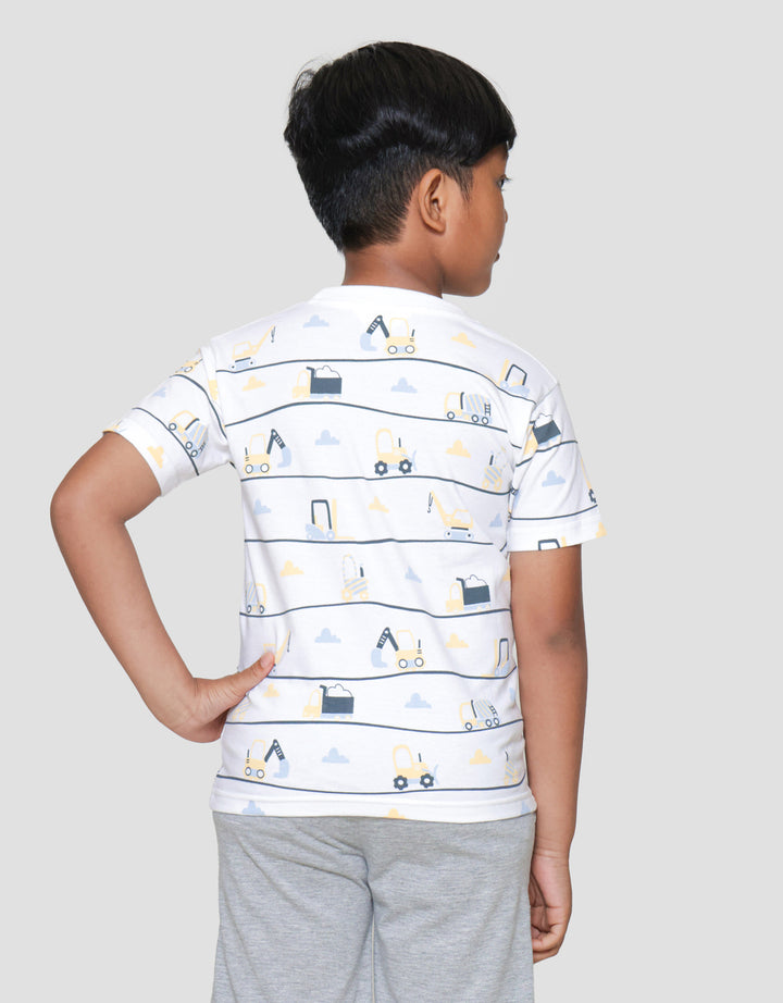 Little M Print The Construction Team Print Kaos Anak Laki-laki