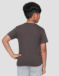 Little M Elephant Outline Print Kaos Lengan Pendek Anak Laki-laki