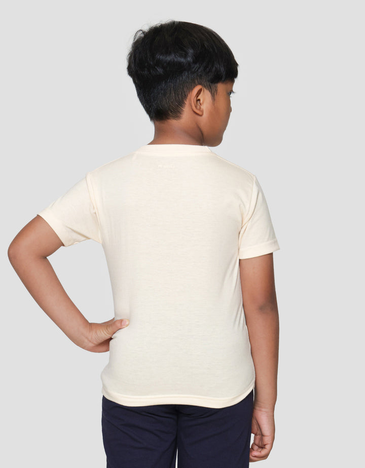 Little M Raccoon Print Kaos Lengan Pendek Anak Laki-laki