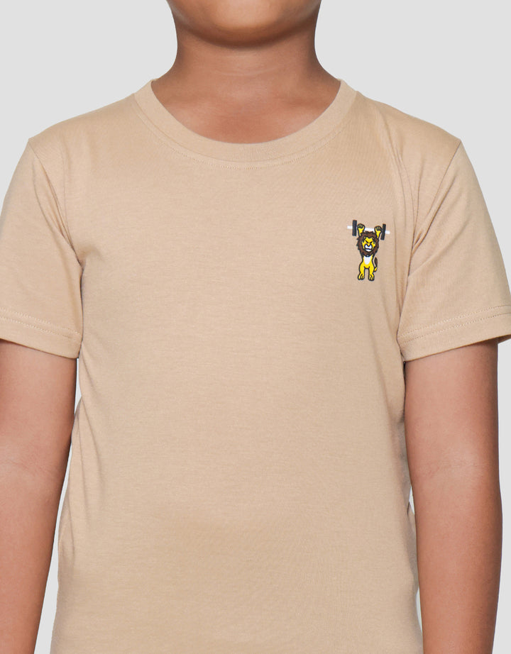 Little M Lion Print Kaos Lengan Pendek Anak Laki-laki