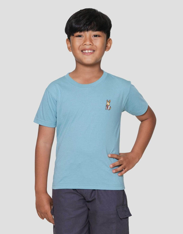 Little M Bunny Print Kaos Lengan Pendek Anak Laki-laki