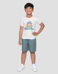 Little M Dino Sleeping Print Kaos Lengan Pendek Anak Laki-laki