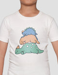 Little M Dino Sleeping Print Kaos Lengan Pendek Anak Laki-laki