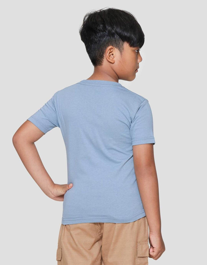 Little M Bear Driving Print Kaos Lengan Pendek Anak Laki-laki