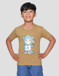 Little M Bear Sport Print Kaos Lengan Pendek Anak Laki-laki