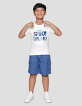 Little M Future Space Explorer Print Kaos Anak Laki-laki