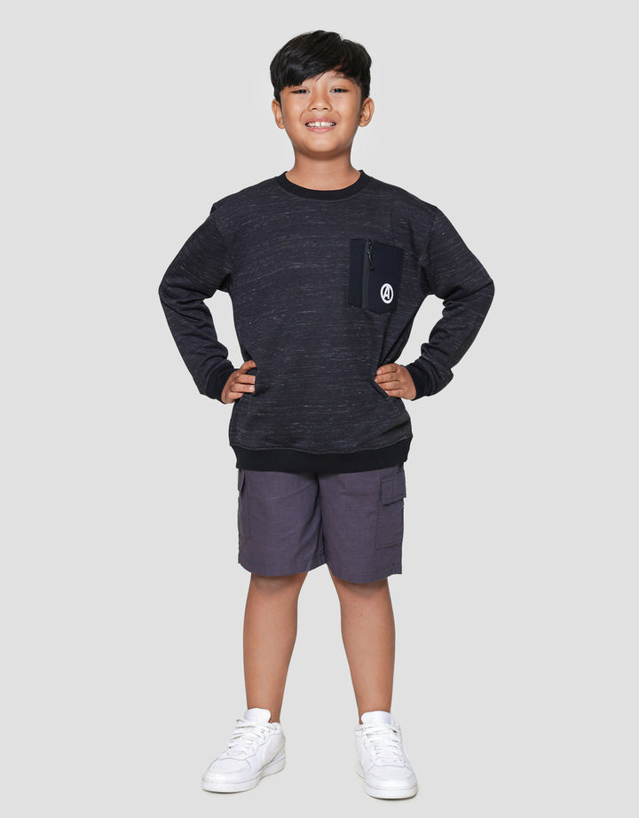 Marvel Avenger Tekstur Zipper Sweater Anak Laki-laki