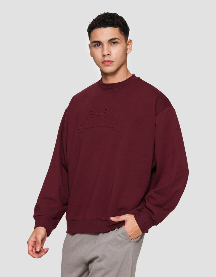 Nevada Emboss Wording Sweater Pria