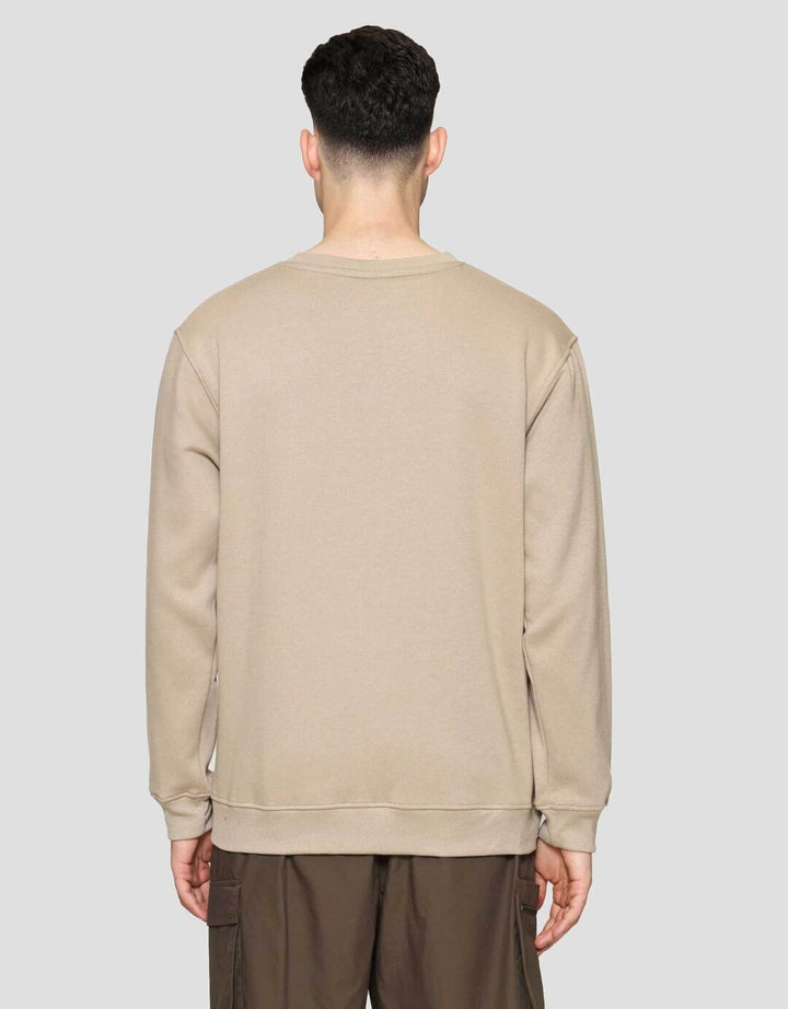 Nevada Basic Fleece With Sleeve Embro Sweater Pria