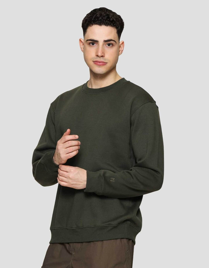 Nevada Basic Fleece With Sleeve Embro Sweater Pria