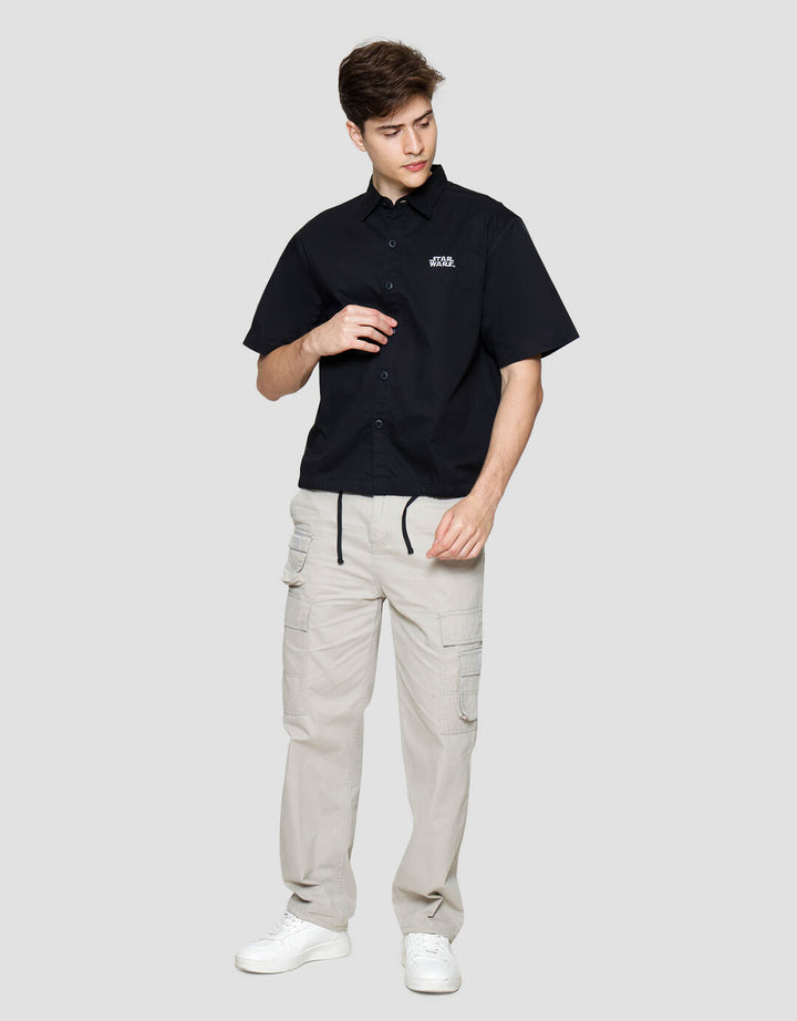 Star Wars Darth Vader And Stormtrooper Back Print Kemeja Pria