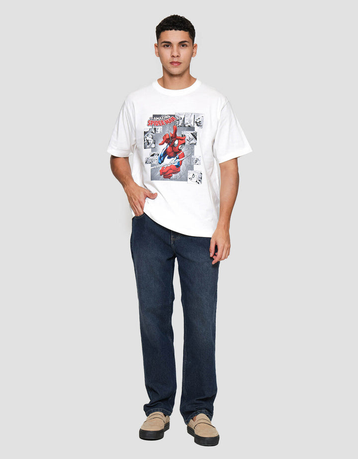 Marvel Amazing Spiderman Flying Kaos Pria