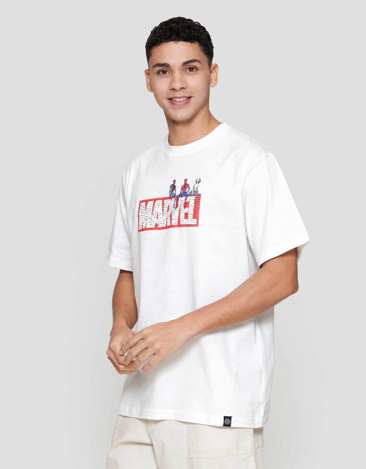 Marvel Logo Spiderman Multiverse Applique Kaos Pria