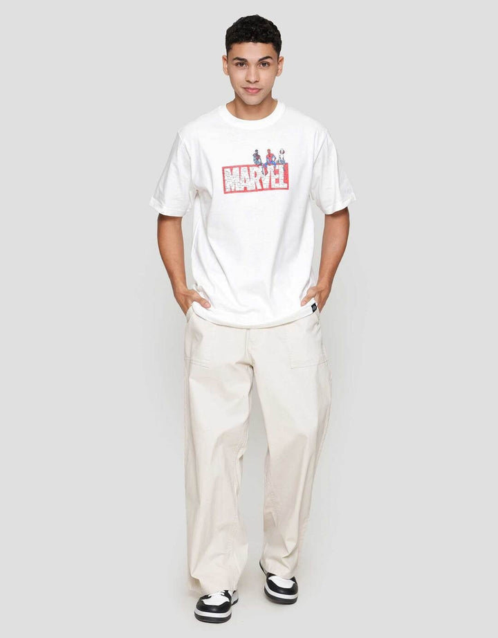 Marvel Logo Spiderman Multiverse Applique Kaos Pria