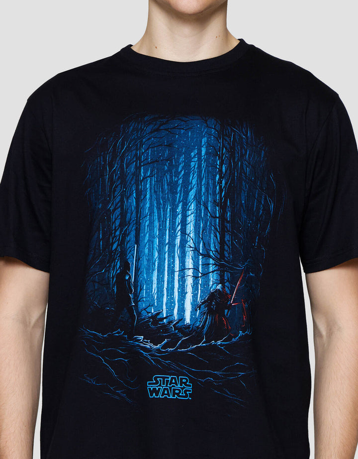 Star Wars Battle In The Woods Kaos Lengan Pendek Pria