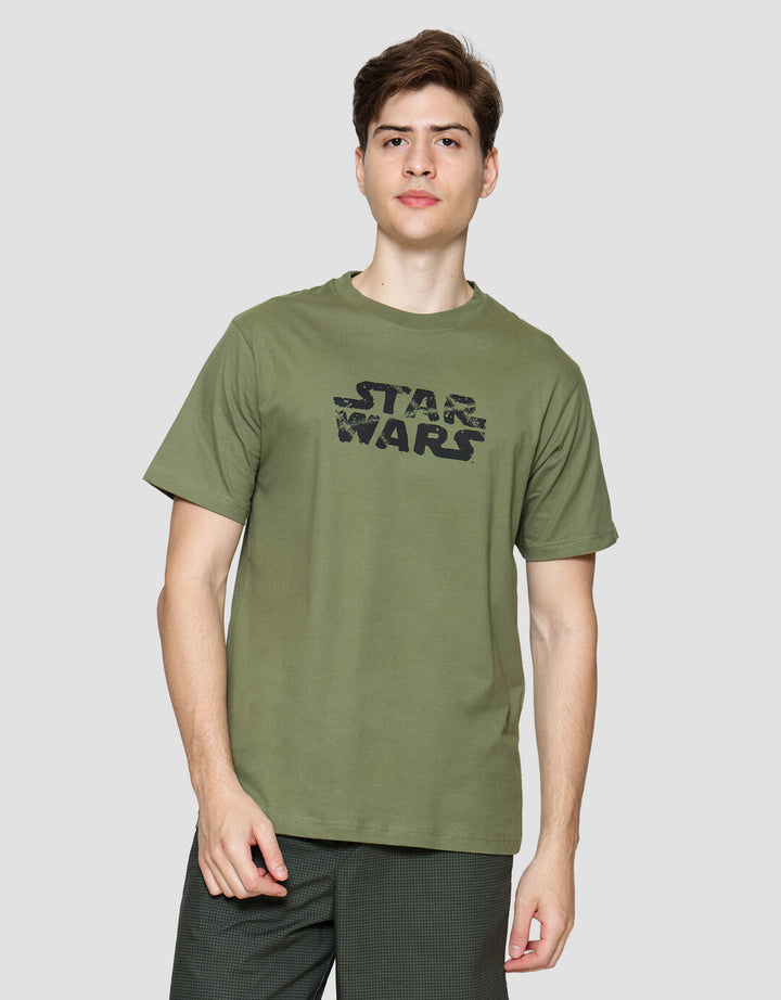 Star Wars Front Back Portrait Kaos Lengan Pendek Pria