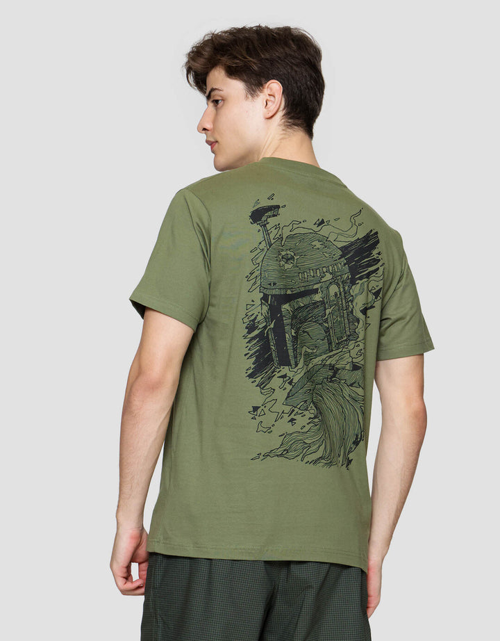 Star Wars Front Back Portrait Kaos Lengan Pendek Pria