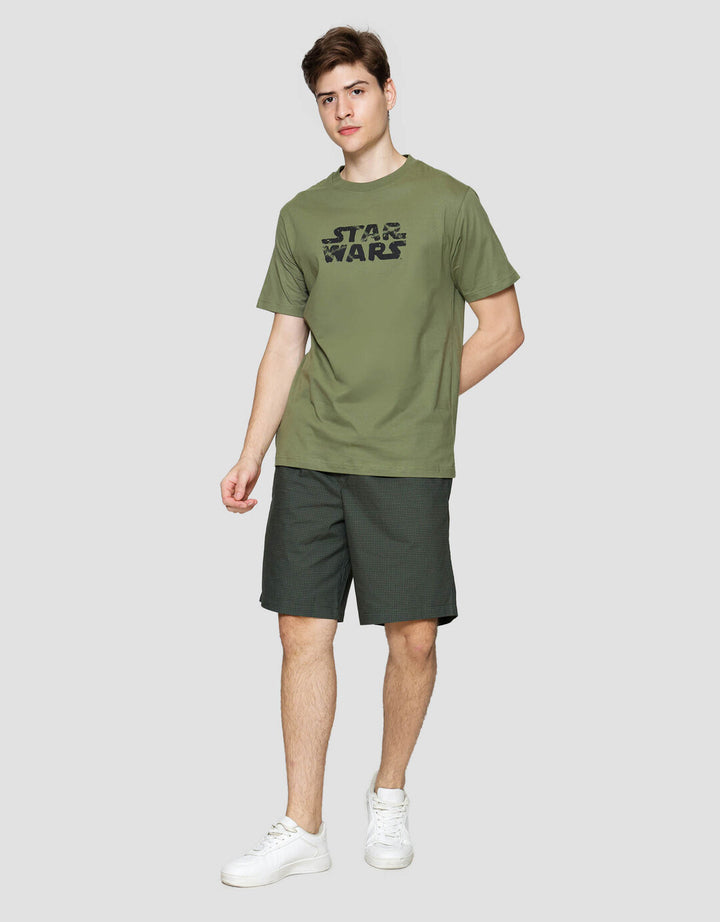 Star Wars Front Back Portrait Kaos Lengan Pendek Pria