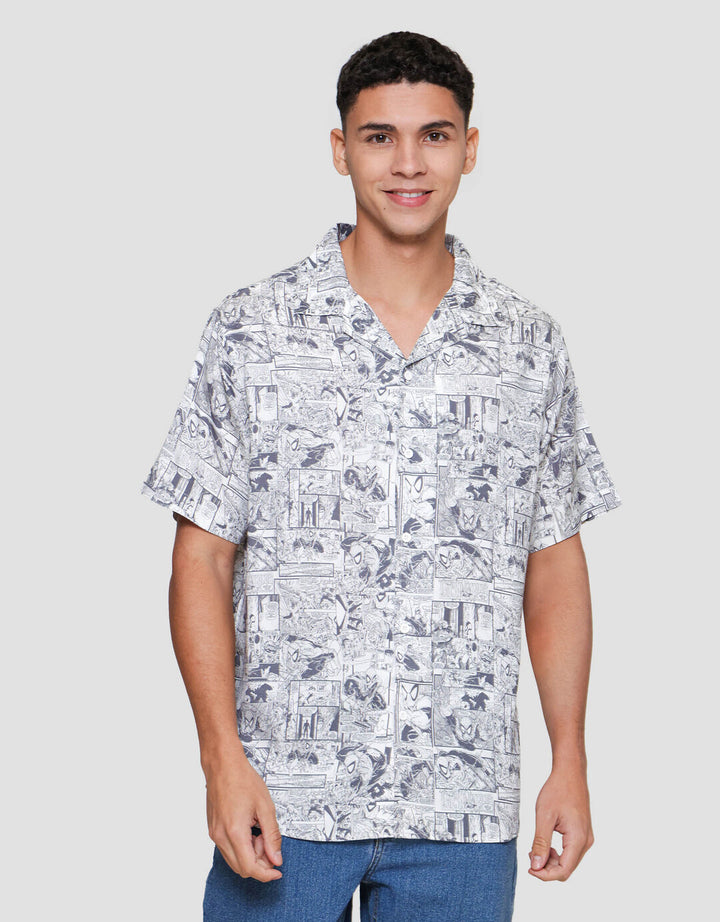 Marvel Cubanshirt Marvel Comic Kemeja Pria