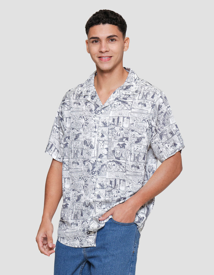 Marvel Cubanshirt Marvel Comic Kemeja Pria