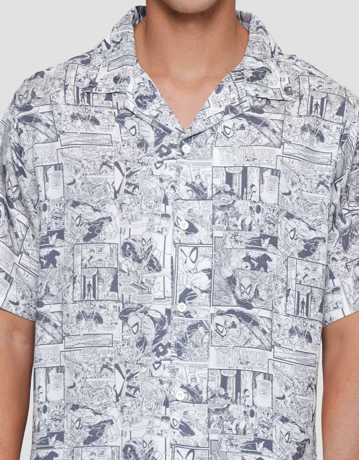 Marvel Cubanshirt Marvel Comic Kemeja Pria