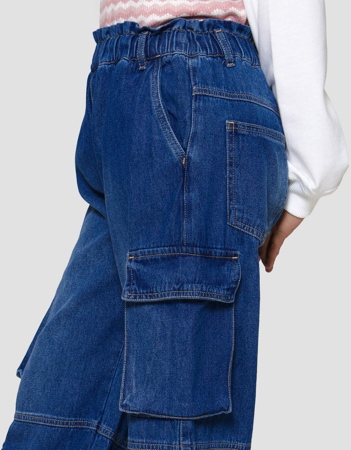 Nevada Kantong Celana Panjang Denim Anak Perempuan