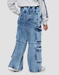 Nevada Acid Wash Celana Panjang Denim Anak Perempuan