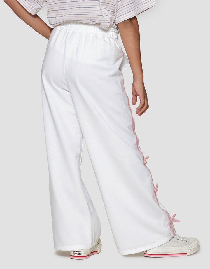 Nevada Knit Stripe Aplikasi Pita Celana Panjang Anak Perempuan