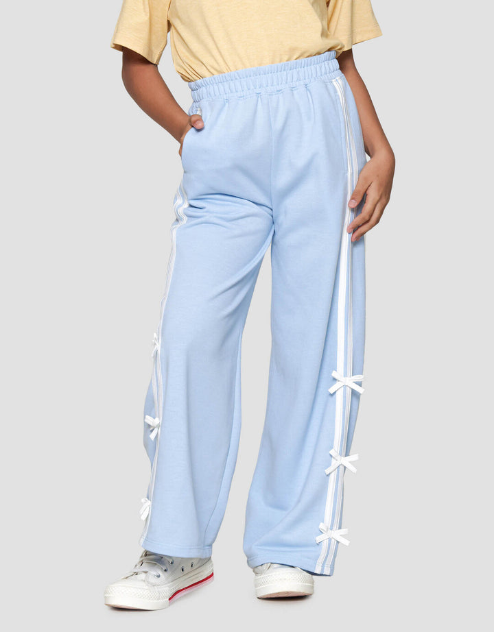 Nevada Stripe Aplikasi Pita Celana Panjang Anak Perempuan