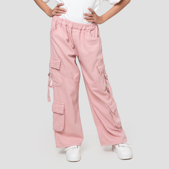 Nevada 4 Kantong Paperbag Waist Celana Denim Anak Perempuan